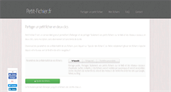 Desktop Screenshot of petit-fichier.fr
